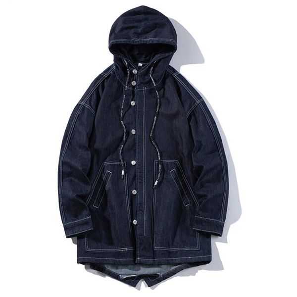 

spring and autumn new denim jacket men's fashion hooded slim casual cotton solid color jacket large size 5xl men's clothing, Black;brown