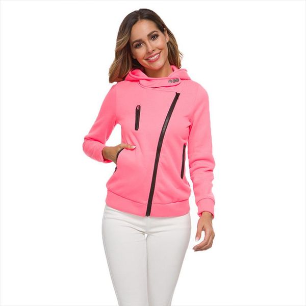 

hoodies women black white green red 14 colors xs 3xl plus size sweatshirts autumn winter loose zipper plus velvet hoodie cx515