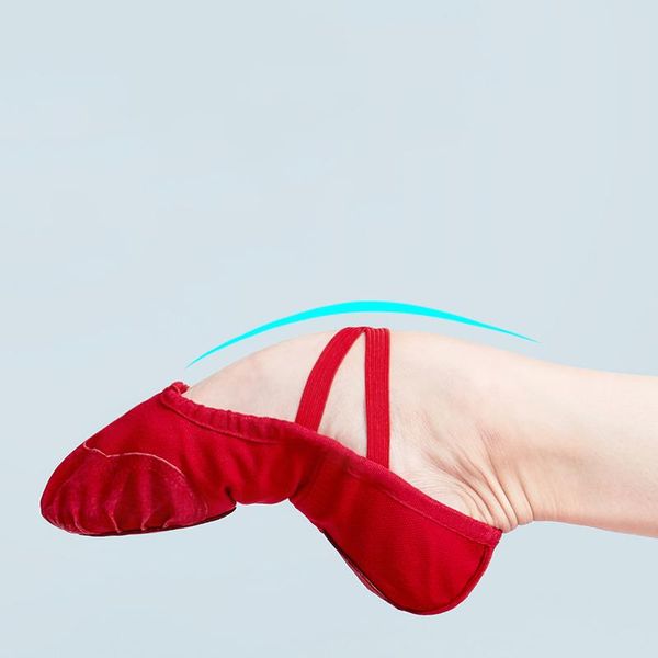 

children girls boys ballet dance shoes women men ballet canvas shoes with 5 colors size 22-44, Black;red