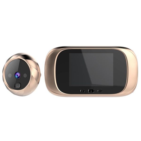 

2.8 inch lcd color sn digital doorbell electronic peephole night-vision motion sensor door camera viewer golden