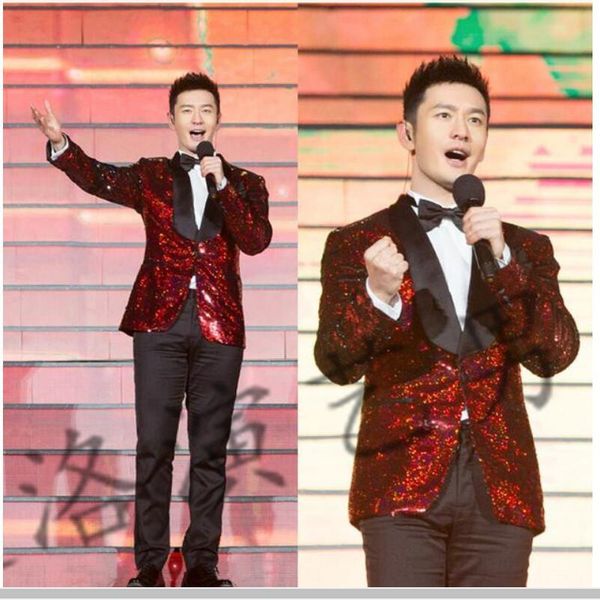 

2020 new mode s-3xl discotheques bar cantor traje from lantejoulas stage blazer men clown project dj singer suite wifo, White;black