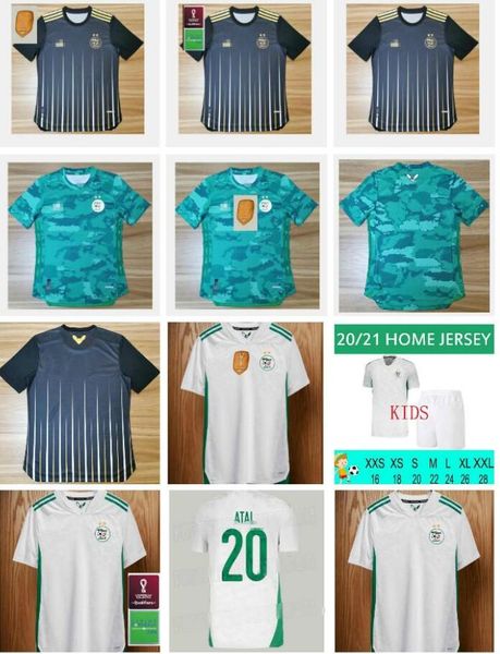 

2 stars 2019 2020 2021 algeria soccer jerseys slimani bounedjah belaili feghouli mahrez 20 21 football shirt, Black;yellow