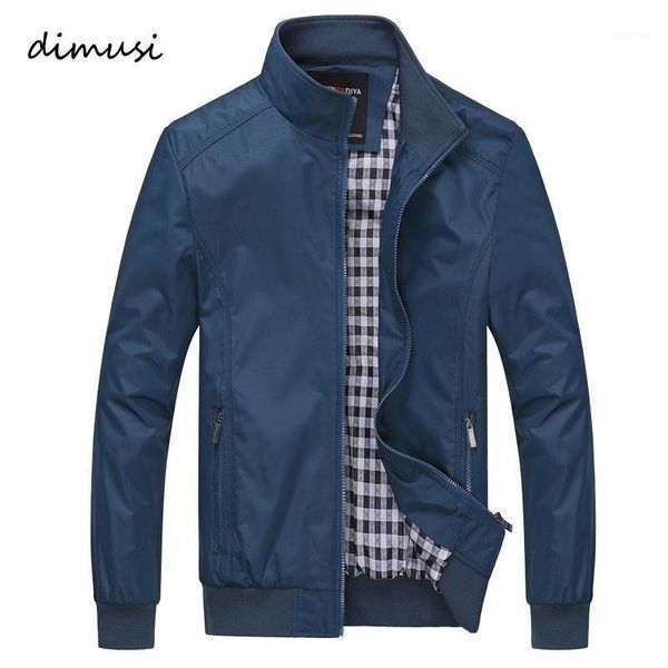 

dimusi 2020 spring autumn men jacket male overcoat casual solid jacket slim fit stand collar zipper men jackets coat 6xl,ya6261, Black;brown
