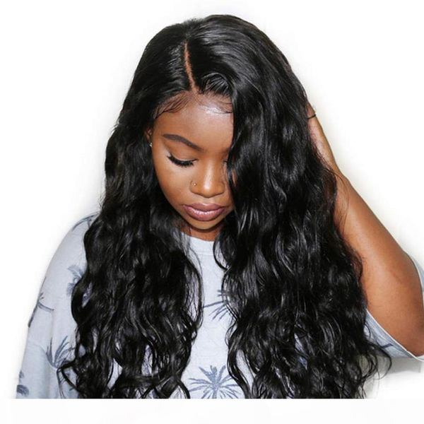 

360 loose wave human hair lace front wigs for black women with baby hair virgin brazilian 360 lacefront wig pre plucked hairline, Black;brown