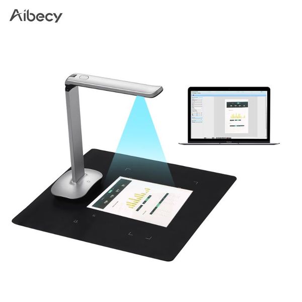 

aibecy f50 foldable hd usb book picture document camera scanner 15 mega-pixels a3 & a4 led light ai technology scanning