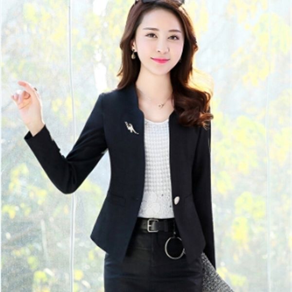 

c50168 fashion autumn ol work wear blazer 201102, White;black