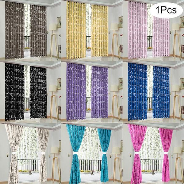 

curtain & drapes 2021 1 pcs vines leaves tulle door window drape panel sheer scarf valances micro-transparent gauze transmission#819301