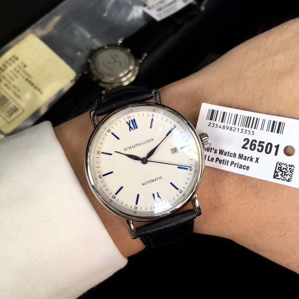 

men's mechanical watch swiss new sports leisure high grade leather men's mechanical watch, Slivery;brown