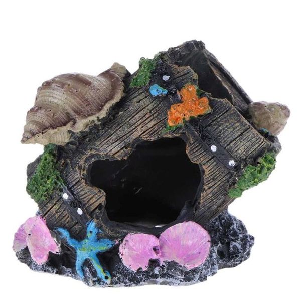 

imitation bucket moss tree branch aquarium ornament moss fish house shrimp nest resin cave fish tank aquarium decoration yvbyo