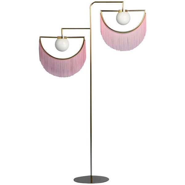Criativa Tassel Floor Lamp banhado a ouro pe lâmpada para Sala Quarto Escritório Art Decor Nordic Personalidade vidro Luminárias