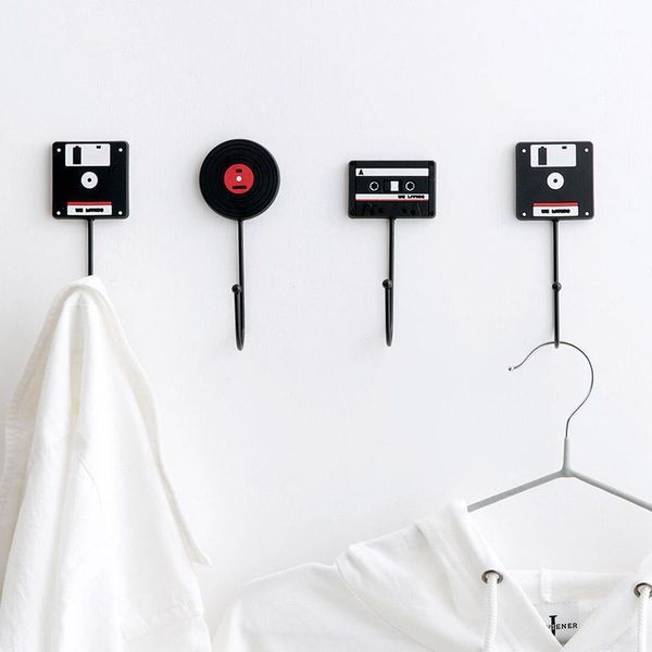 

hooks & rails retro recording disk creative wall hanging clothes coat hat key storage racks exquisite home multifunction decoration hook1