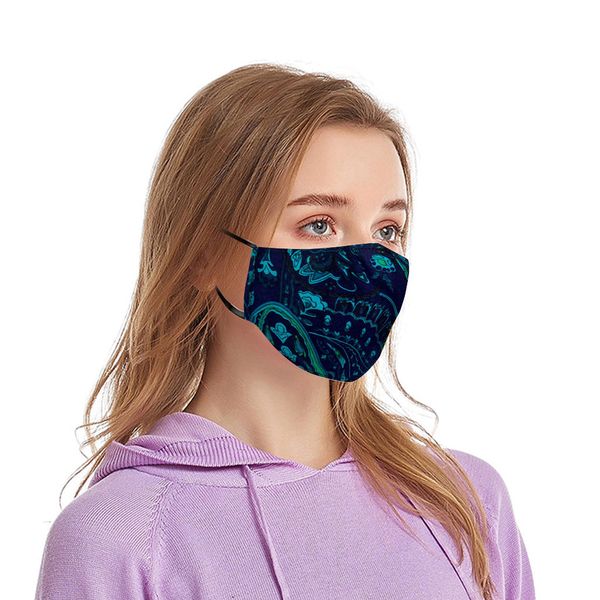 

cotton tropical flower print design hawaiian reusable face protection mask