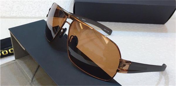 

new fashion design men sunglasses p8543 titanium metal square frame business generous style uv400 protective glasses quality, White;black