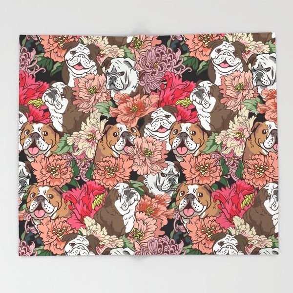 

dog cartoon design blankets because english bulldog throw blanket home primitive decor throw blanket for sofa ing