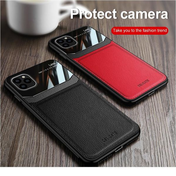 

leather mirror plexiglass case cover for aphone iphone 11 pro max sile shockproof coque for iphone 11 pro phone she wmtqgw
