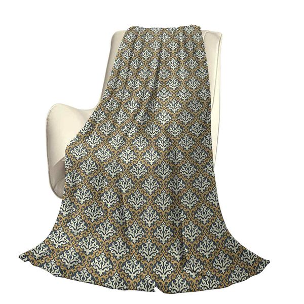 

old fashioned foliage royal motifs with baroque influencesoffice leisure blankets
