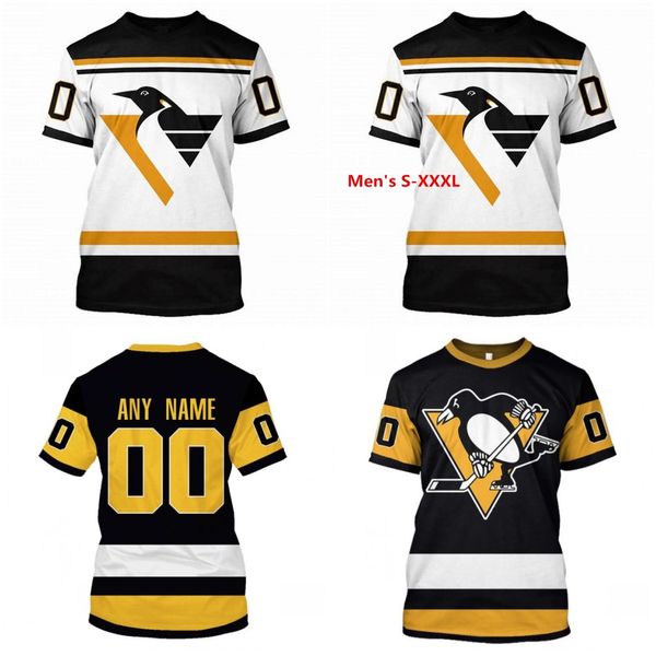 

pittsburgh penguins 87 sidney crosby футболка хоккей 59 джек гензель 71 евгений малкин тедди брюгг 66 марио лемье джерси, Black