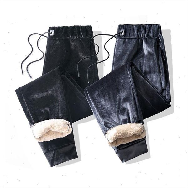 

cashmere men pants winter warm jogging pants 5xl 6xl 7xl 8xl plus size trousers fashion casual thicken sweatpants male brand, Black