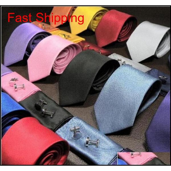 

men neck tie set pocket square sleeve button hanky neckwear and handkerchief set necktie cuff link e77ym, Black;blue