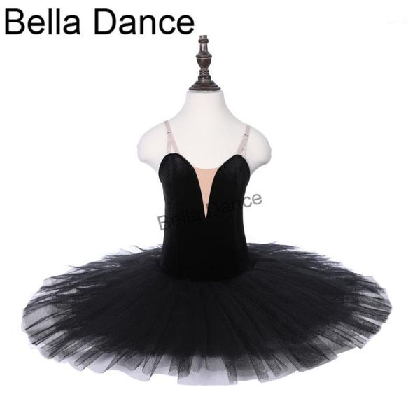 

18044a black swan classical performance dance costume stage ballet tutu dress girls ballerina skirts ballet leotard for child1, Black;red