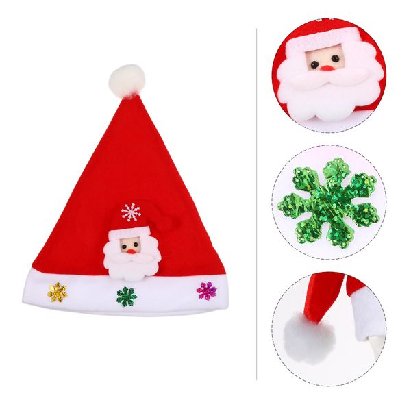 

4pcs 2 sets parent-child xmas hats luminous kids xmas hat creative costume props
