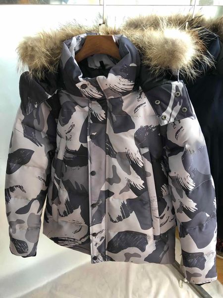 

2020 brand new canada style mens womens real duck down thick coat waterproof windser winter warm wyndham parka raccoon fur, Black