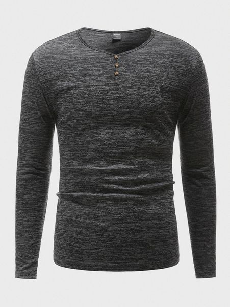 

men space dye fake button tee j1wn#, White;black