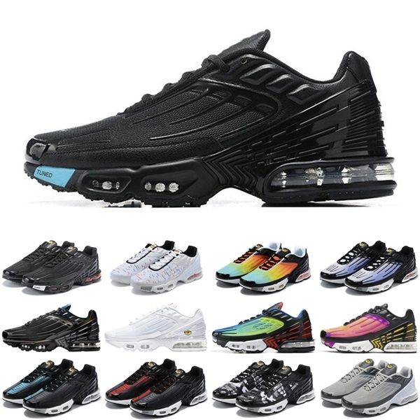 

tn plus 3 men women sport shoes triple white black iridescent parachute pack spider mens trainers sports sneakers runners