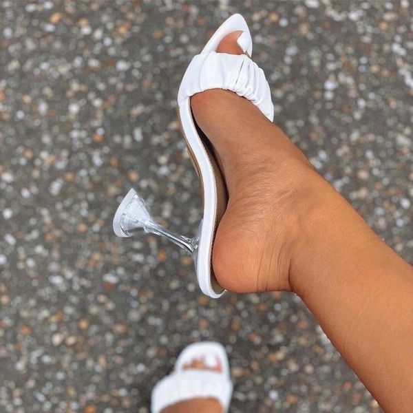 

women's square toe slippers woman fashion mid heels female pleated band shoes pumps ladies party slides women footwear #8q9p, Black
