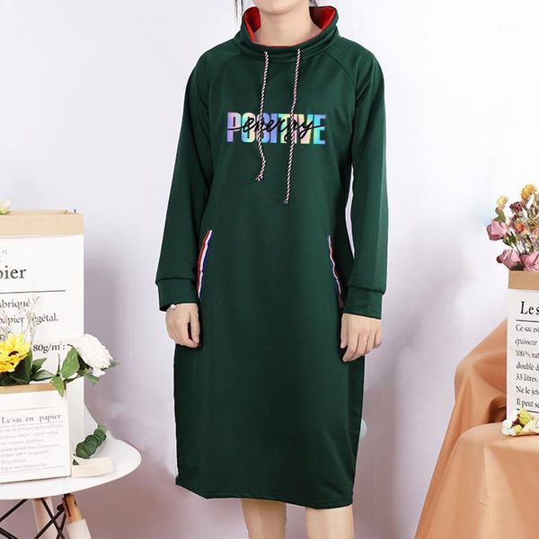 

autumn maxi dresses for women bodycon dresses multicolor letter print long sleeve plus size short dress casual fashion vestido1, Black;gray