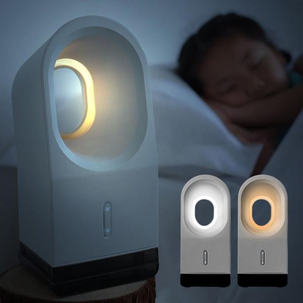 

electric bladeless fan mini air cooler deskmist humidifier led night light m6cb