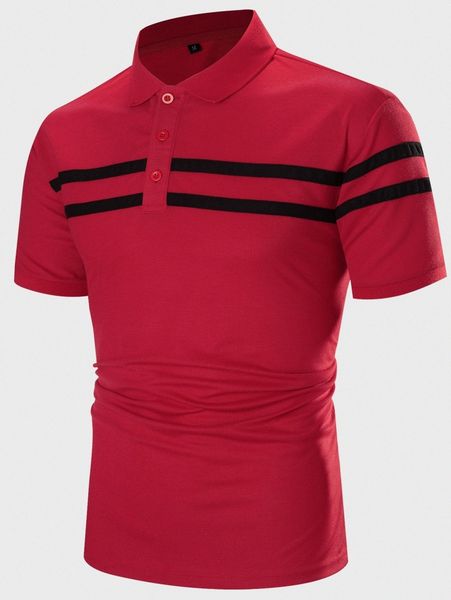 

men striped print polo shirt g8cc#, White;black