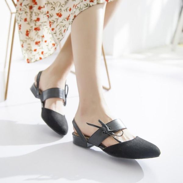 

big size 11 12 13 14 high heels sandals women shoes woman summer ladies pointed package toes shallow mouth thick with sandals1, Black