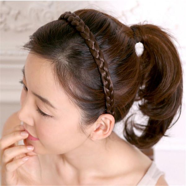 

fashion women twist hairbands toothed non-slip headbands girls braid hair accessories adjustable head band bezel headwear
