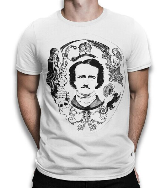

edgar allan poe graphic , premium cotton tee, men's all sizes summer hoodie designers t shirts sweatshirt