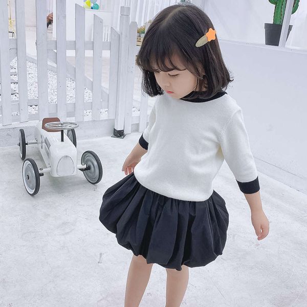 

new 2020 girls' drs children's autumn princs poncho girl dance skirt trend, Blue