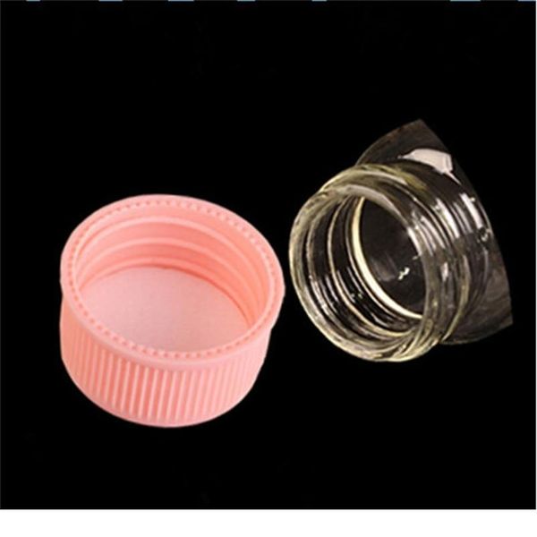 

100units 4ml glass jars with pink plastic cap transparent empty glass bottles jars containers 100u jlliih