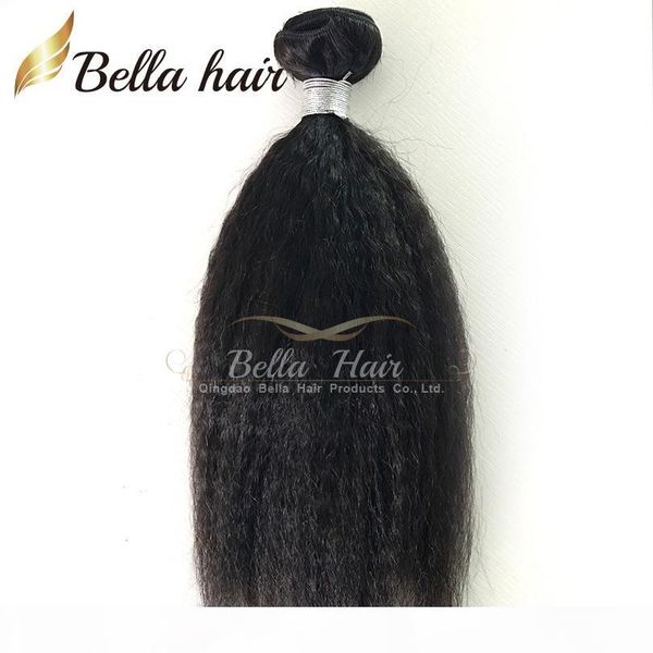 

bella hair brazilian virgin hair kinky straight hair extensions natural black color hair weave weft 8"-30" 3pcs lot ing