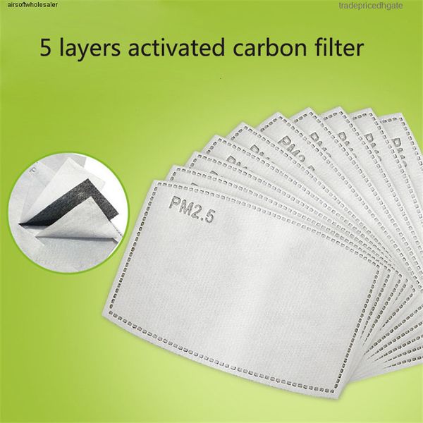 

reusable pm2.5 protective 5 activated layers carbon filter dustproof smog mask gasket 2 size for adults childrenxkfn
