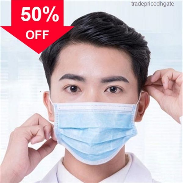 

3-layer anti pm2.5 a77fk breathable protective disposable luxury designer face masks facial dust mask ship with 48
