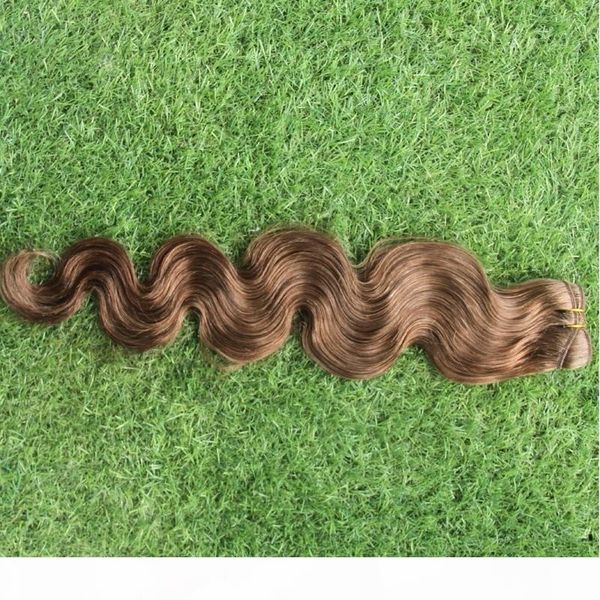 

brazilian #8 light brown color body wave haor weaving 10-30 inch 100% human hair weave 6a non remy bundles hair extensions, Black
