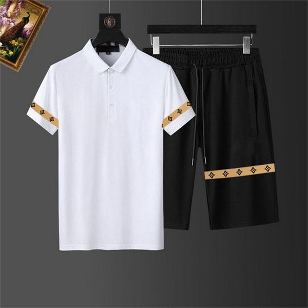 

2022 new men's tracksuits designer summer clothing cotton t-shirt short sleeve shorts set round neck loose trend casual suit. asian -3, Gray