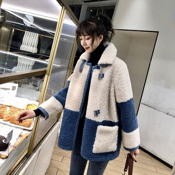 

lamb fur coat female 2021 new winter thick fur hairy little short paragraph europe station ut191, Black;brown