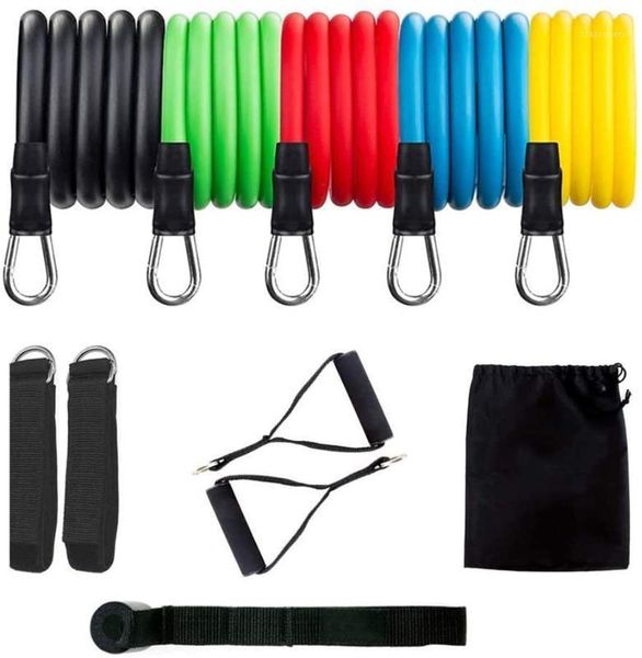 

resistance bands 11pcs/set workout exercise training tube pull rope rubber expander elastic for fitness yoga tubes gum1