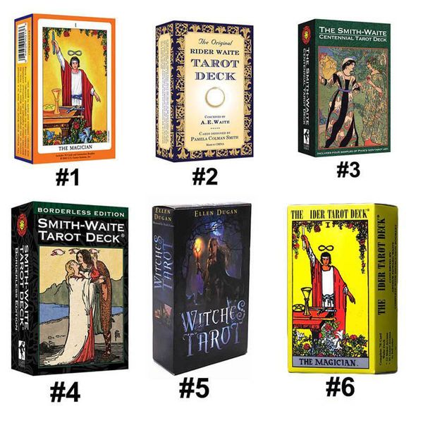

6 styles tarots witch rider smith waite shadowscapes wild tarot deck board game cards with box english version