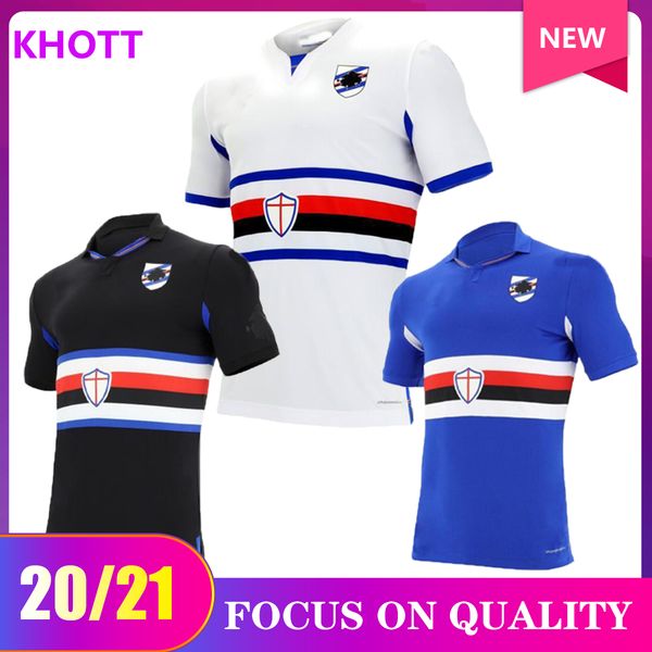 

2020 2021 sampdoria soccer jersey home sesy third 20 21 murillo linetty jankto yoshida maroni gabbiadini football men uniform shirts, Black;yellow