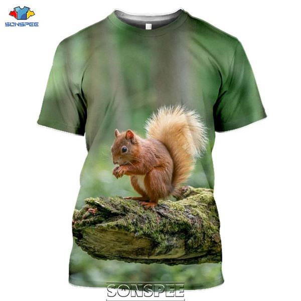 

new animal squirrel 3d print shirts horror plus size plus size men clothing