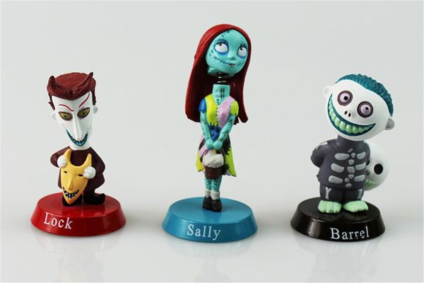 

christmas gift anime nightmare before christmas jack pvc doll action figures toy dool 6pcs/ set 5~7cm zzz