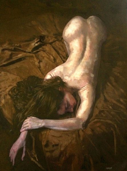 

artworks "twilight" nude woman female girl home decor handpainted &hd print oil painting on canvas wall art canvas pictures 210123