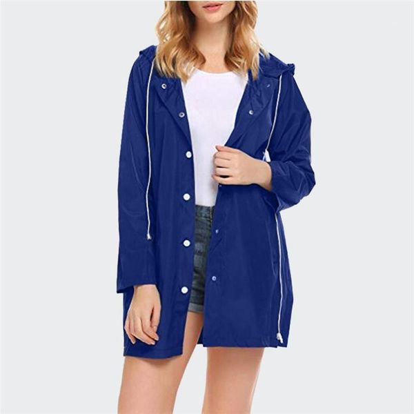 

autumn women hooded long jacket windbreaker windproof outwear zipper hoody sporting joggers outdoor thin coats solid jackets n101, Black;brown